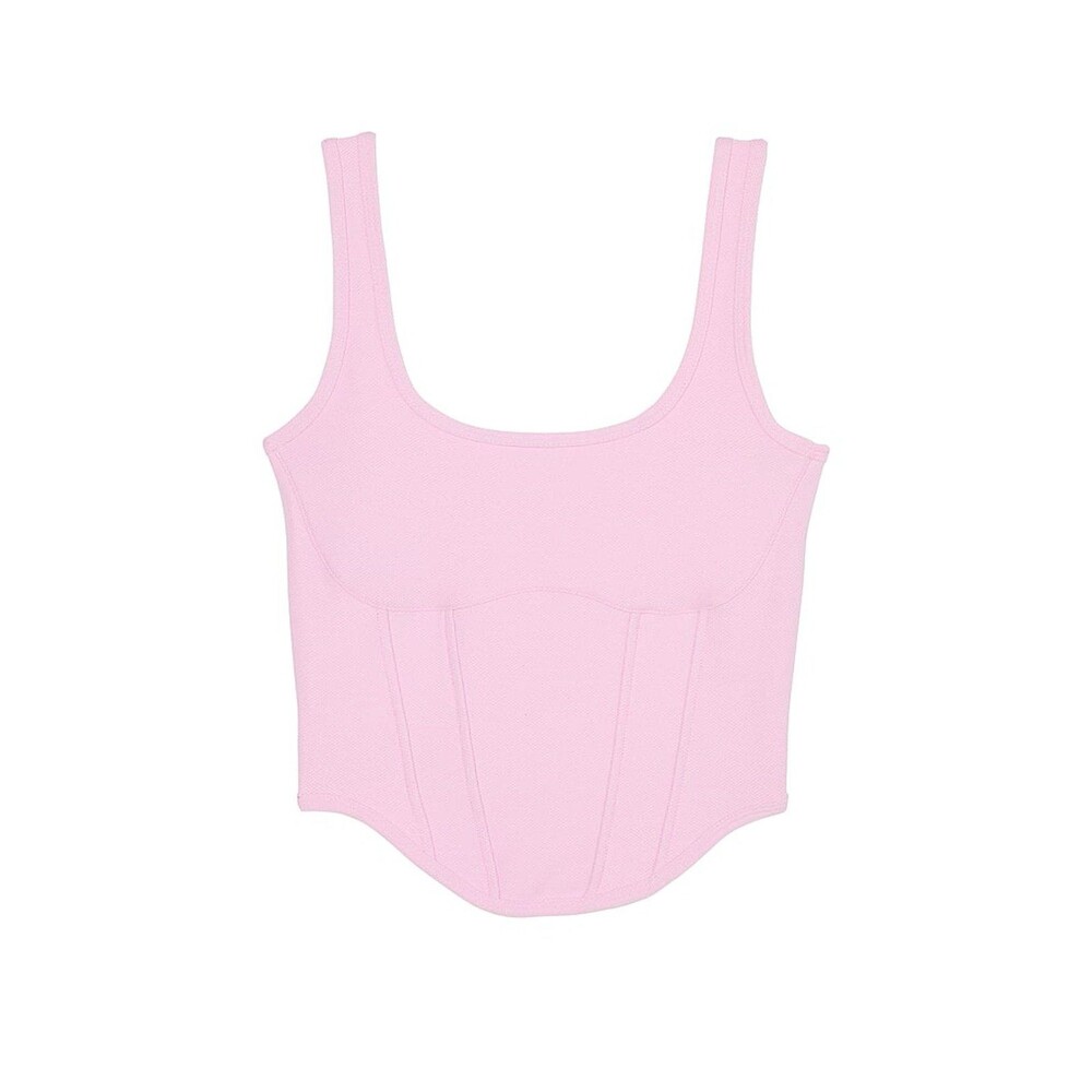 PINK Spring Orchid Pink Pique Cinched Top Size XL